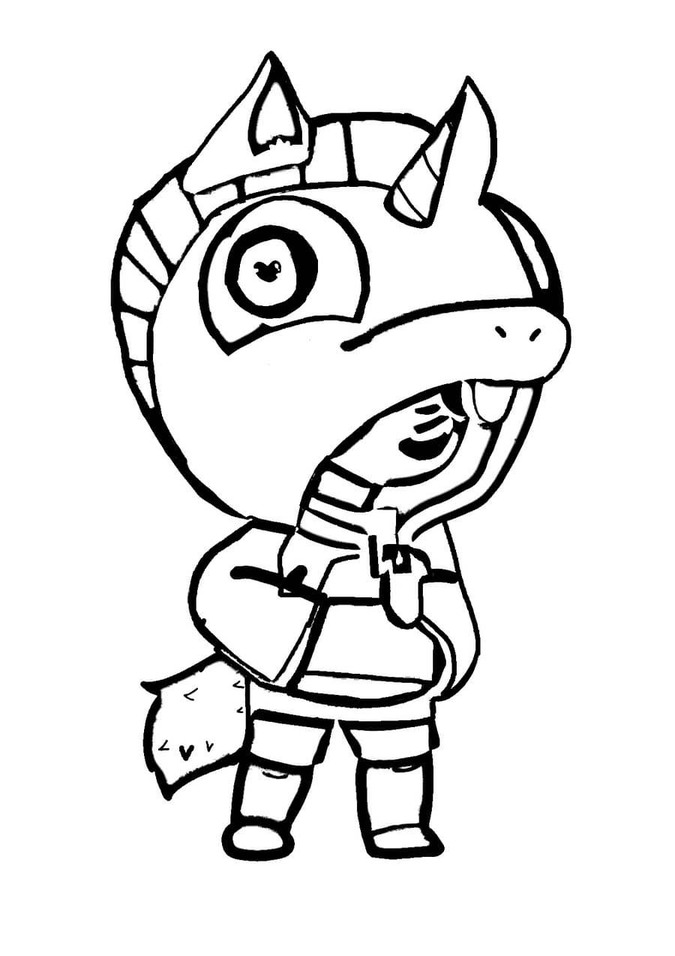 Desenhos de Leon Brawl Stars muito simples para colorir