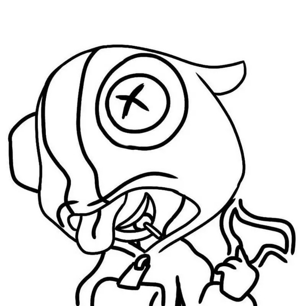 Desenhos de Leon Brawl Stars para crianças para colorir