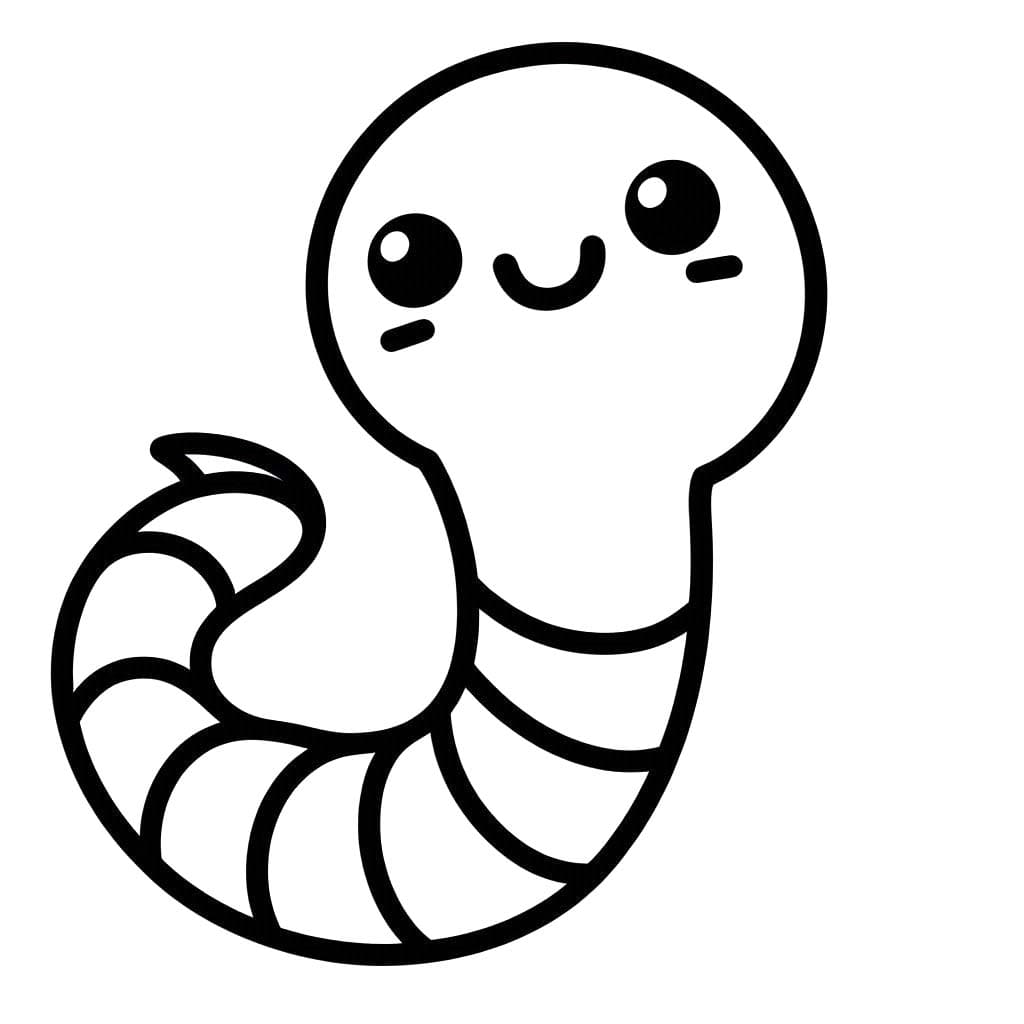 Minhoca 7 para colorir