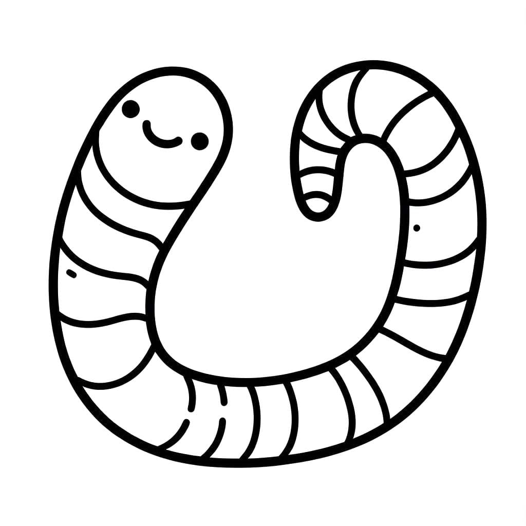 Minhoca 9 para colorir