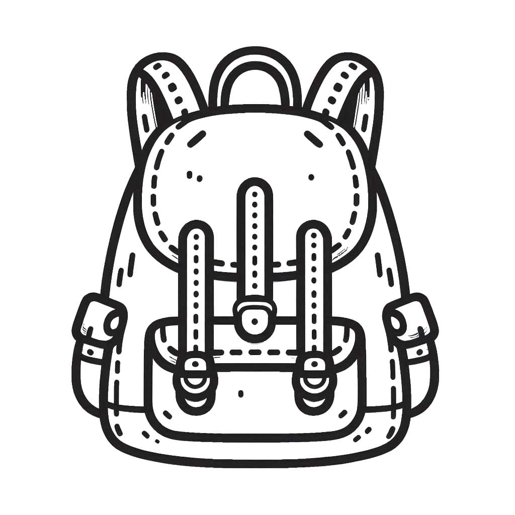 Desenhos de Mochila 3 para colorir