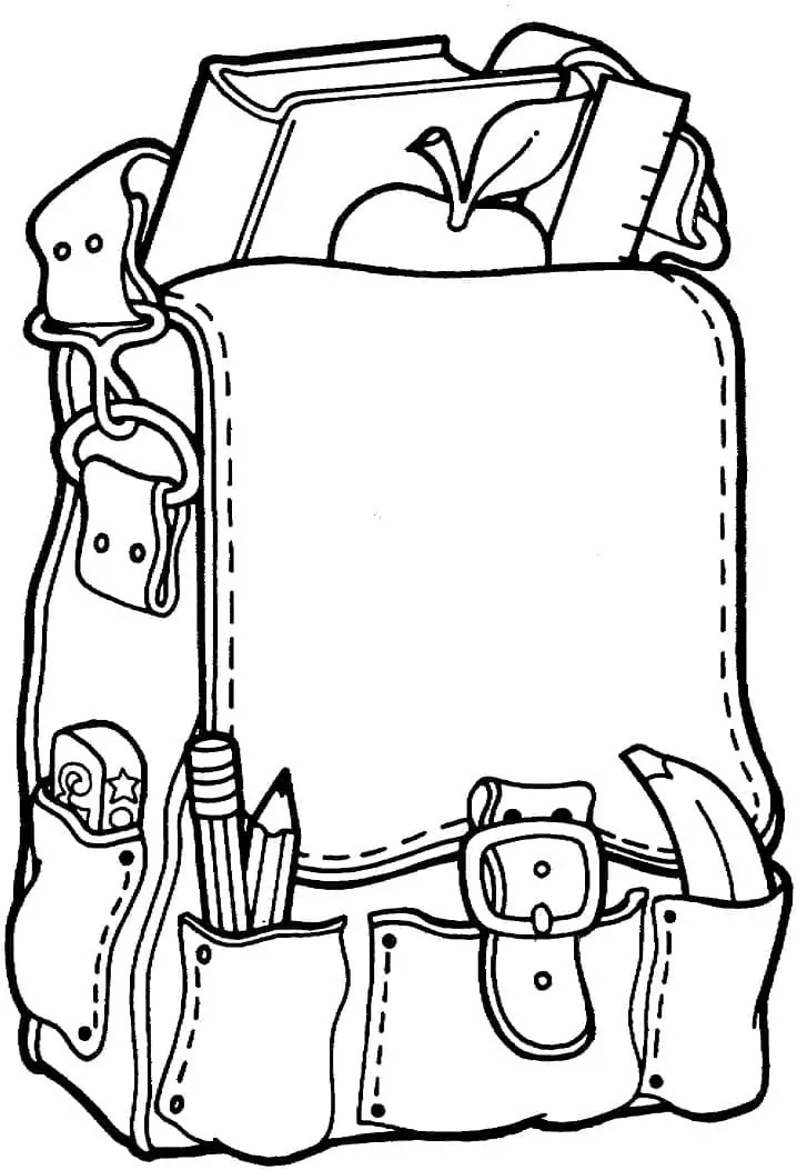 Mochila de Imagem para colorir