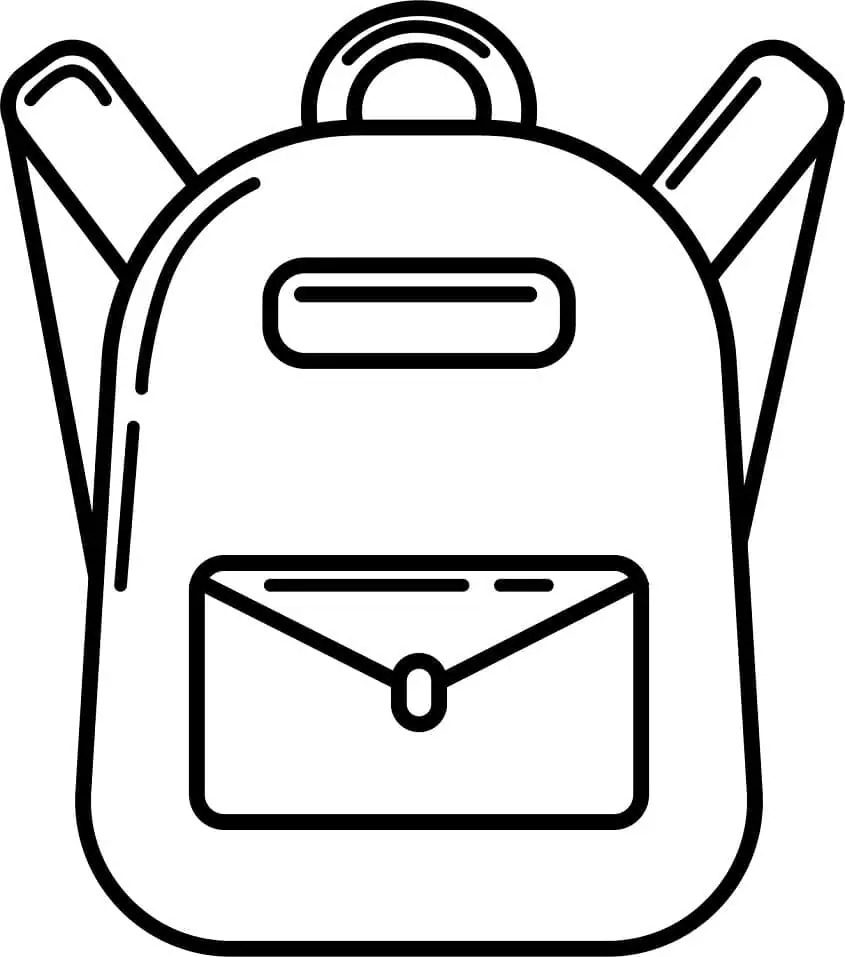 Mochila em crianças para colorir
