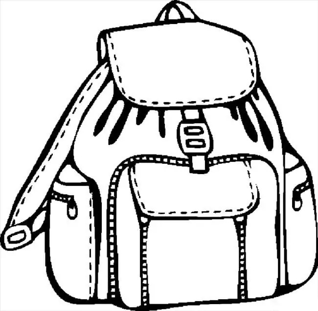 Mochila grátis para colorir