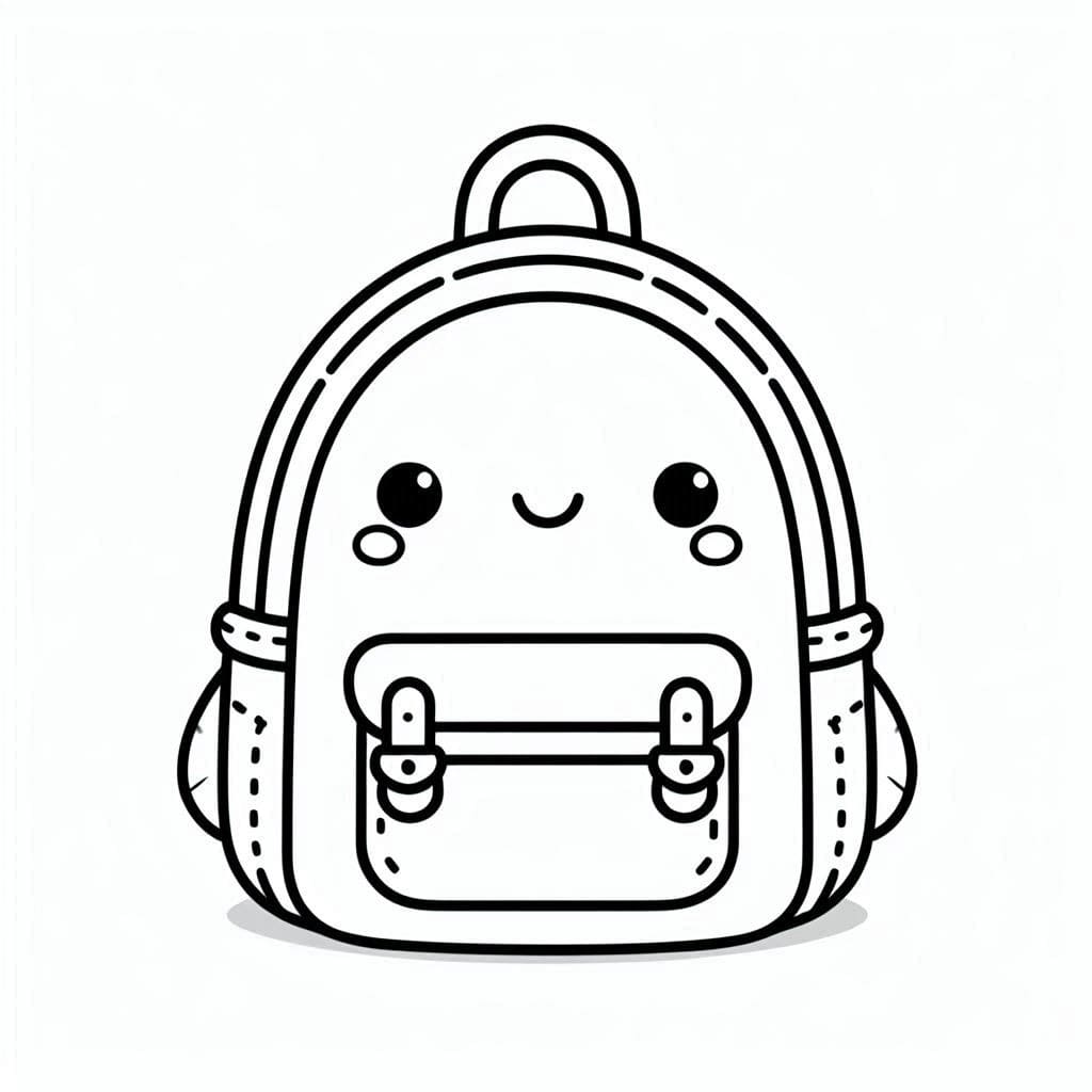 Mochila impressão gratuita para colorir