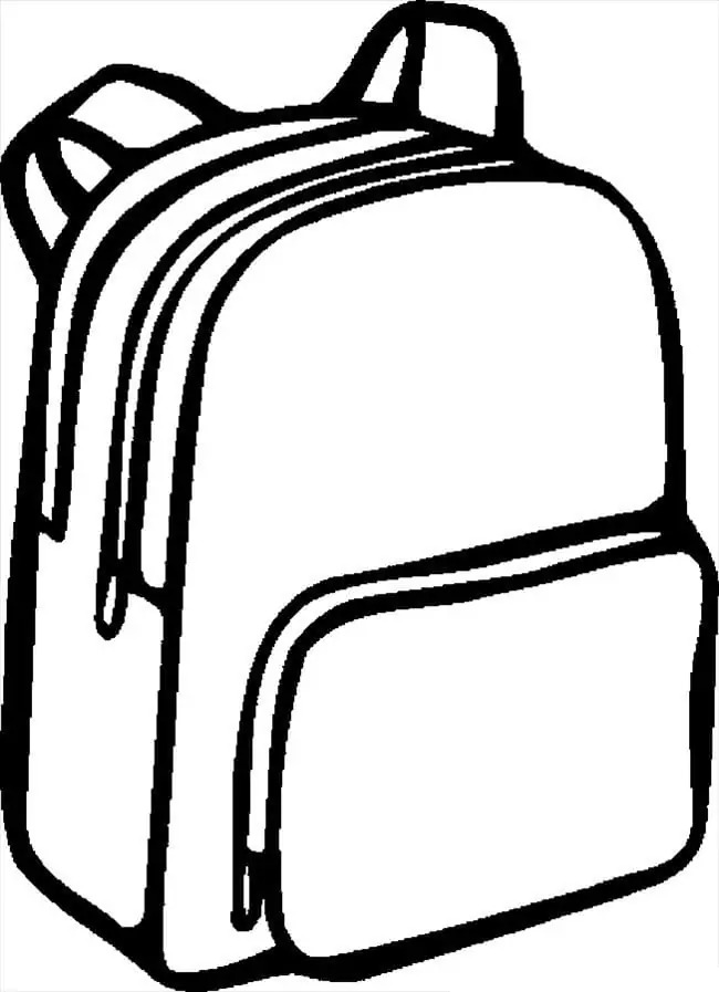 Mochila imprimir para colorir