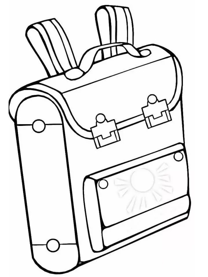 Mochila muito simples para colorir