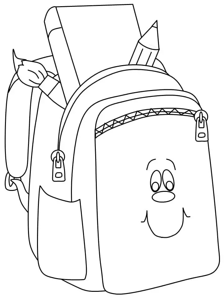 Desenhos de Mochila para crianças para colorir