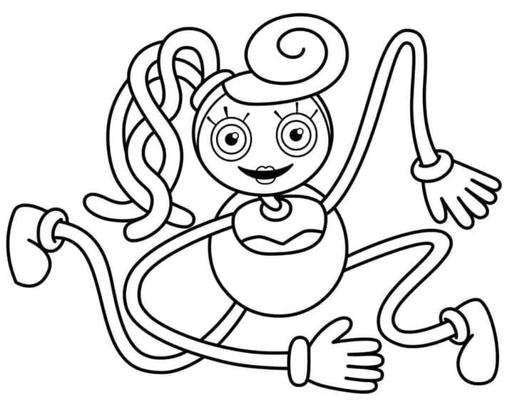 Desenhos de Mommy Long Legs fácil para colorir