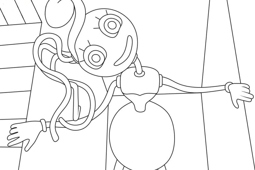 Desenhos de Mommy Long Legs muito básico para colorir