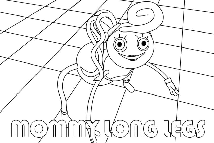 Desenhos de Mommy Long Legs muito fácil para colorir