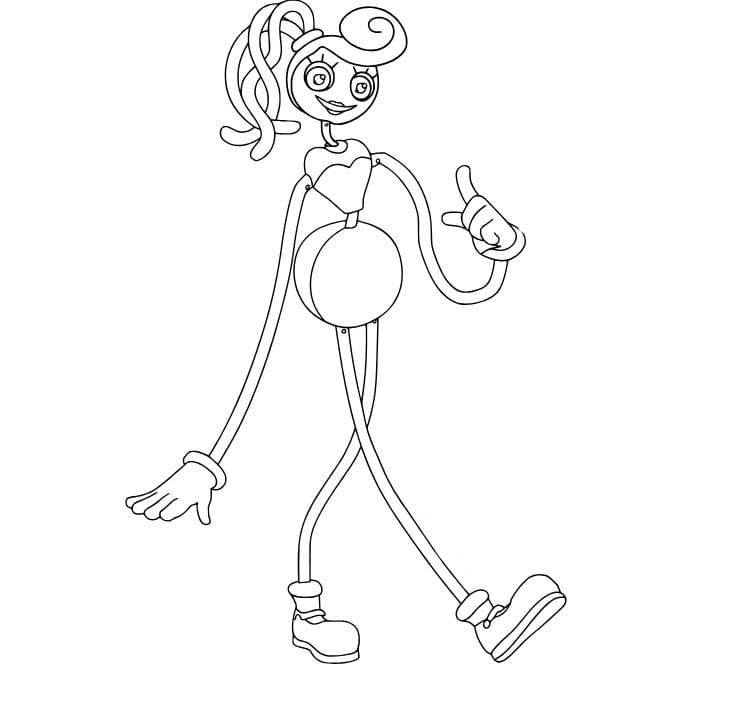 Desenhos de Mommy Long Legs muito simples para colorir