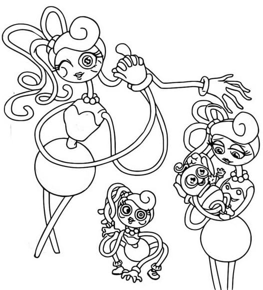 Desenhos de Mommy Long Legs para crianças para colorir