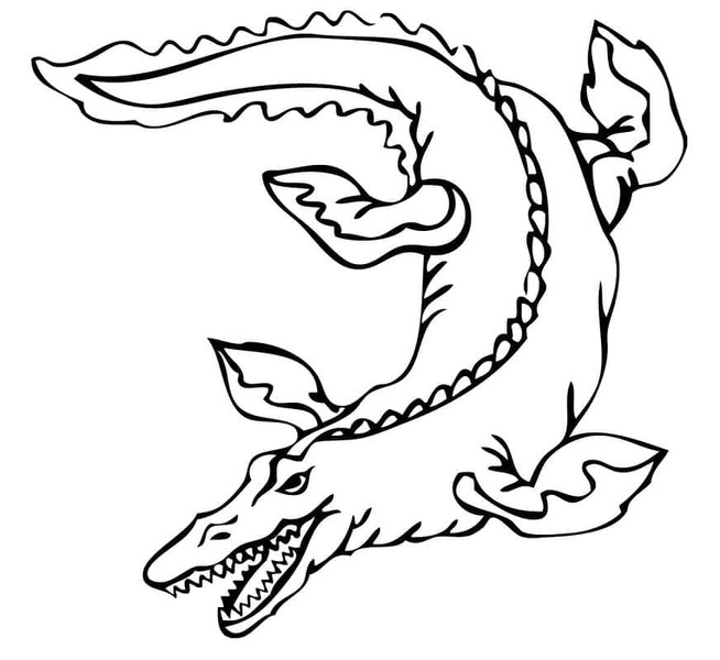Mosassauro Para Colorir