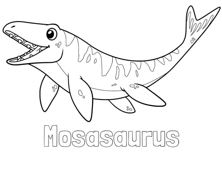 Desenhos de Mosassauro grátis para crianças para colorir