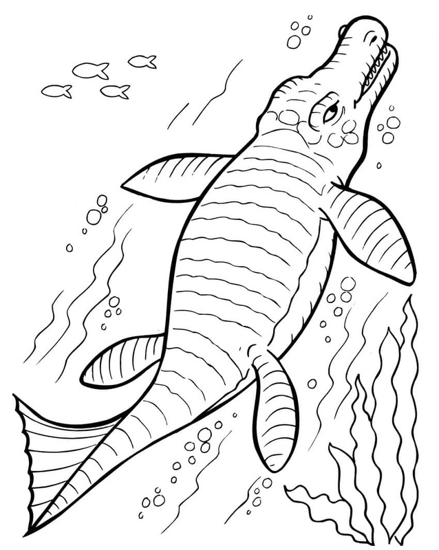 Desenhos de Mosassauro muito básico para colorir