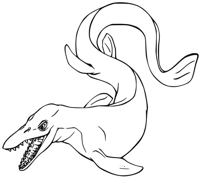 Desenhos de Mosassauro muito fácil para colorir