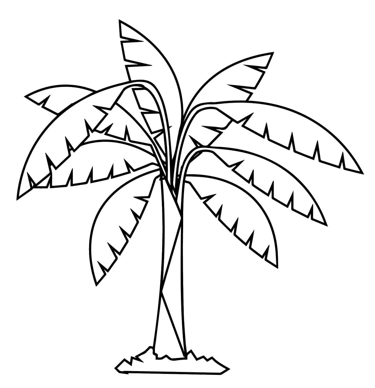 Desenhos de Bananeira imprimir em crianças para colorir