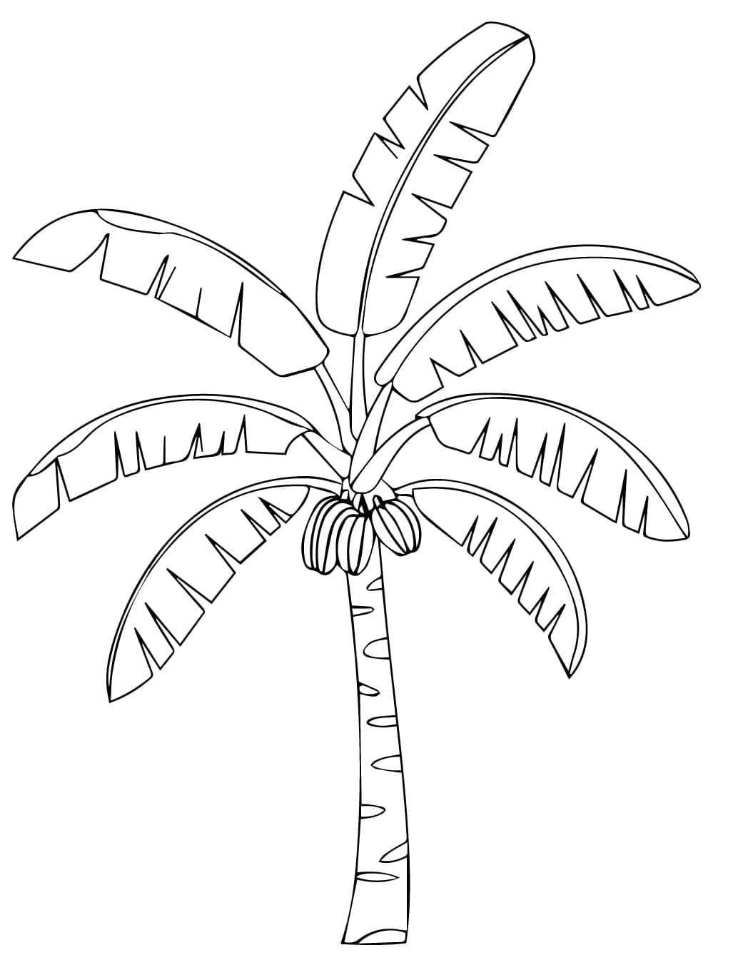 Desenhos de Bananeira muito fácil para colorir