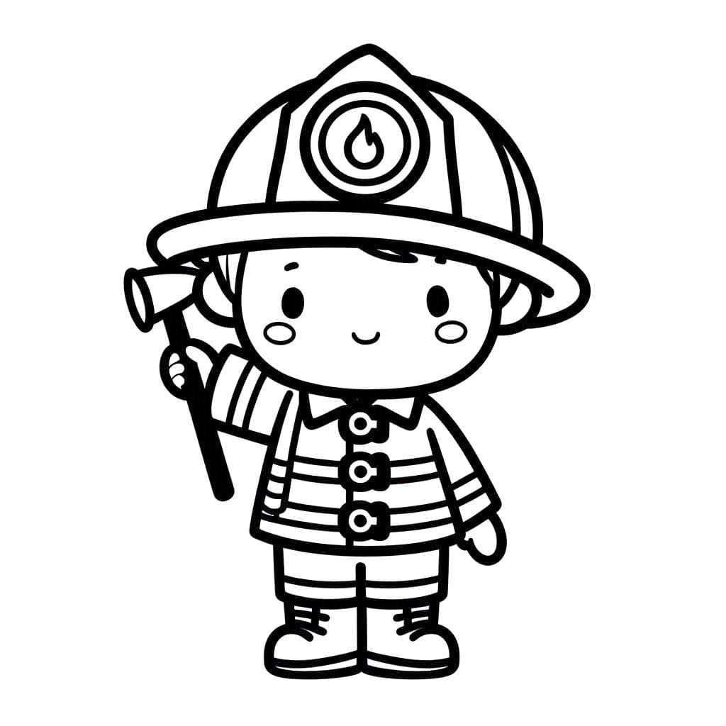 Desenhos de Bombeiro 1 para colorir