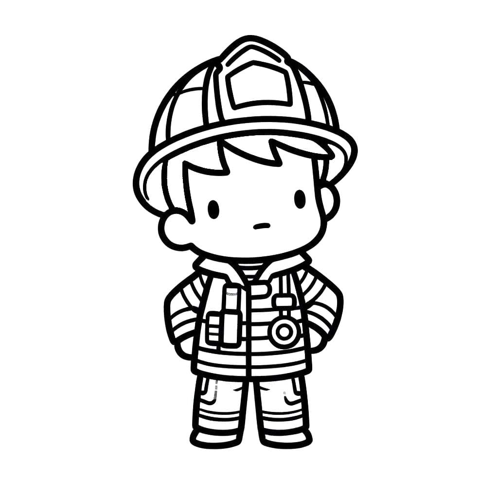 Desenhos de Bombeiro 2 para colorir