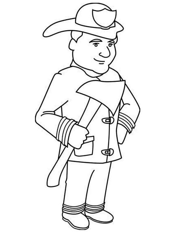 Desenhos de Bombeiro 6 para colorir