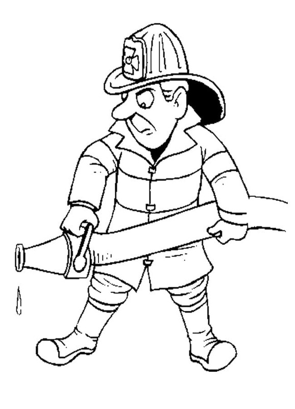 Desenhos de Bombeiro gratuita para colorir