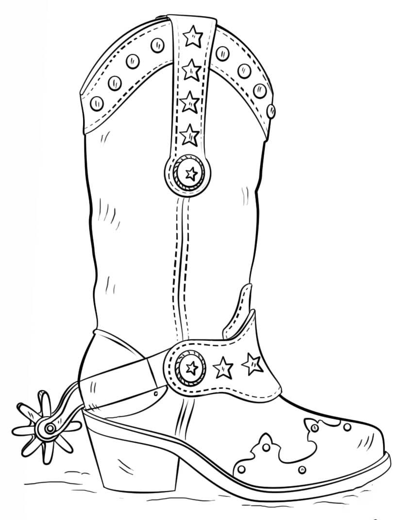 Desenhos de Bota de Cowboy 1 para colorir