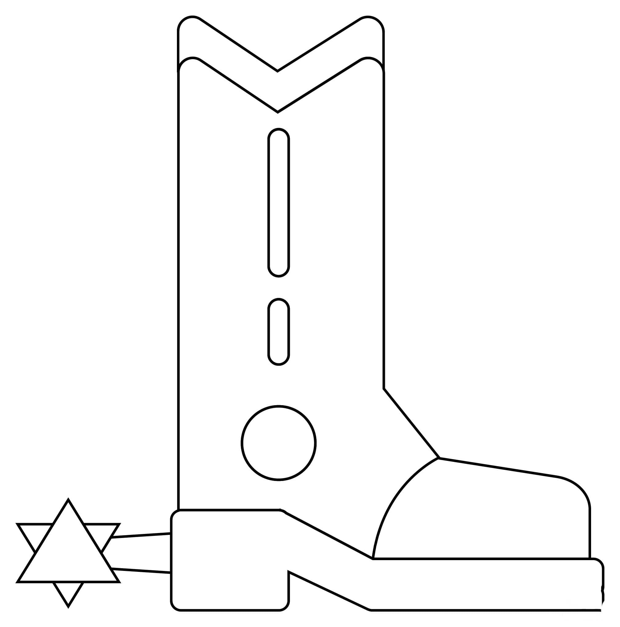 Desenhos de Bota de Cowboy 2 para colorir