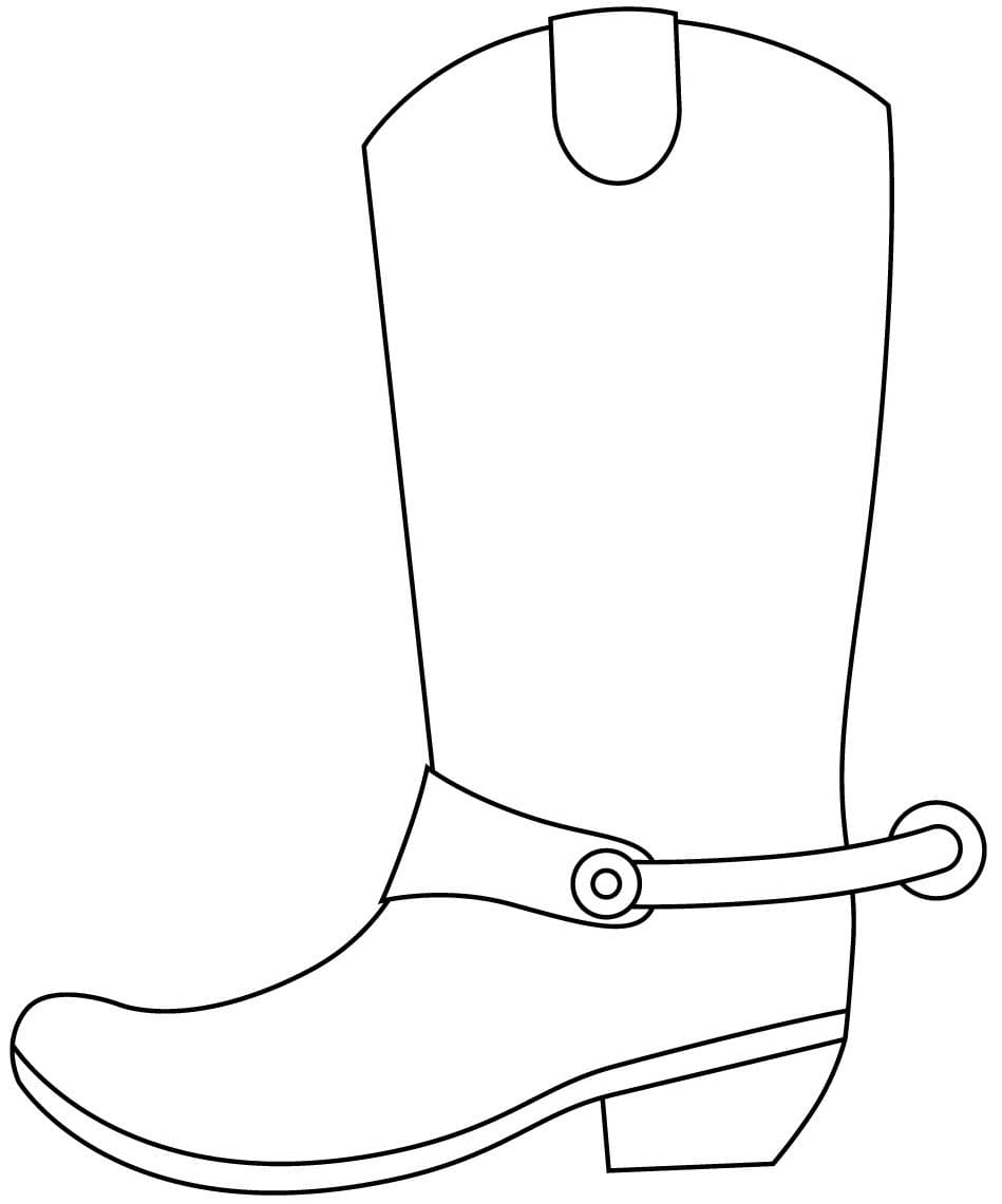 Desenhos de Bota de Cowboy 3 para colorir