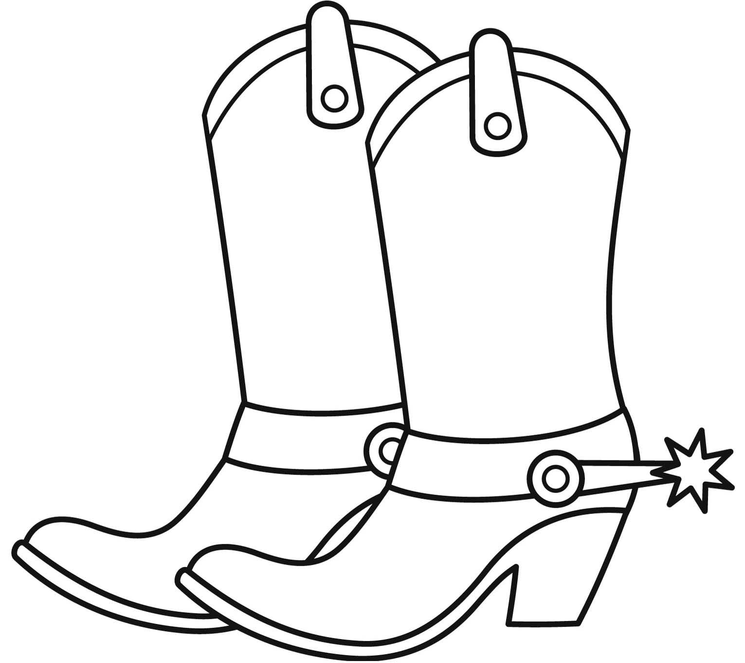 Desenhos de Bota de Cowboy 4 para colorir