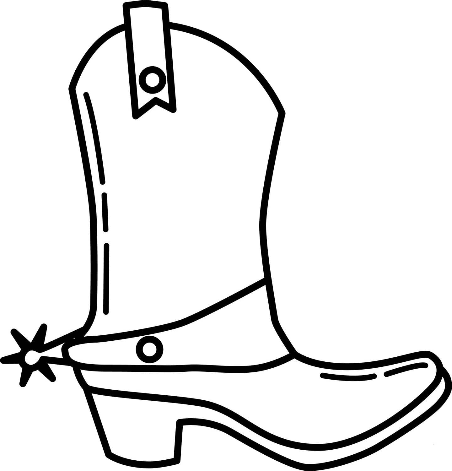 Desenhos de Bota de Cowboy 5 para colorir