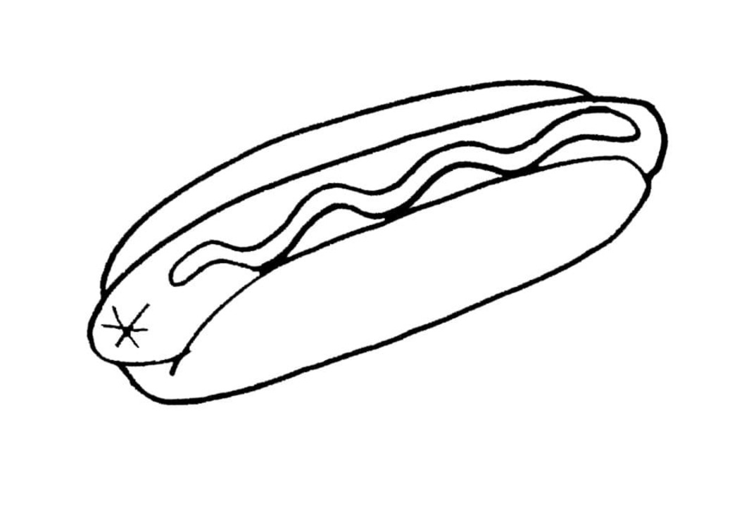 Desenhos de Cachorro-quente 2 para colorir
