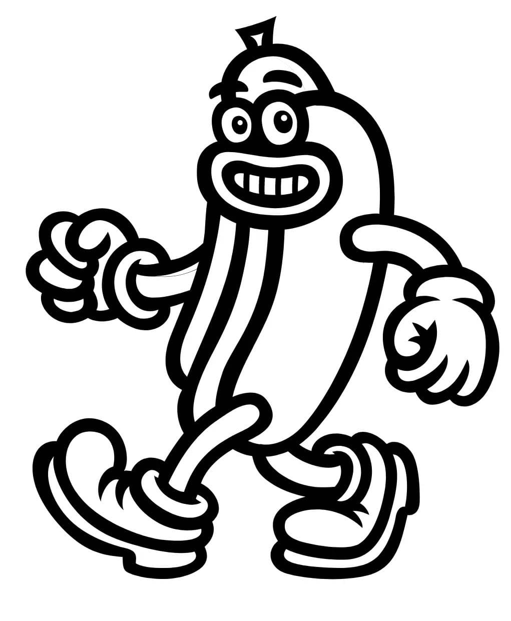 Desenhos de Cachorro-quente em crianças para colorir
