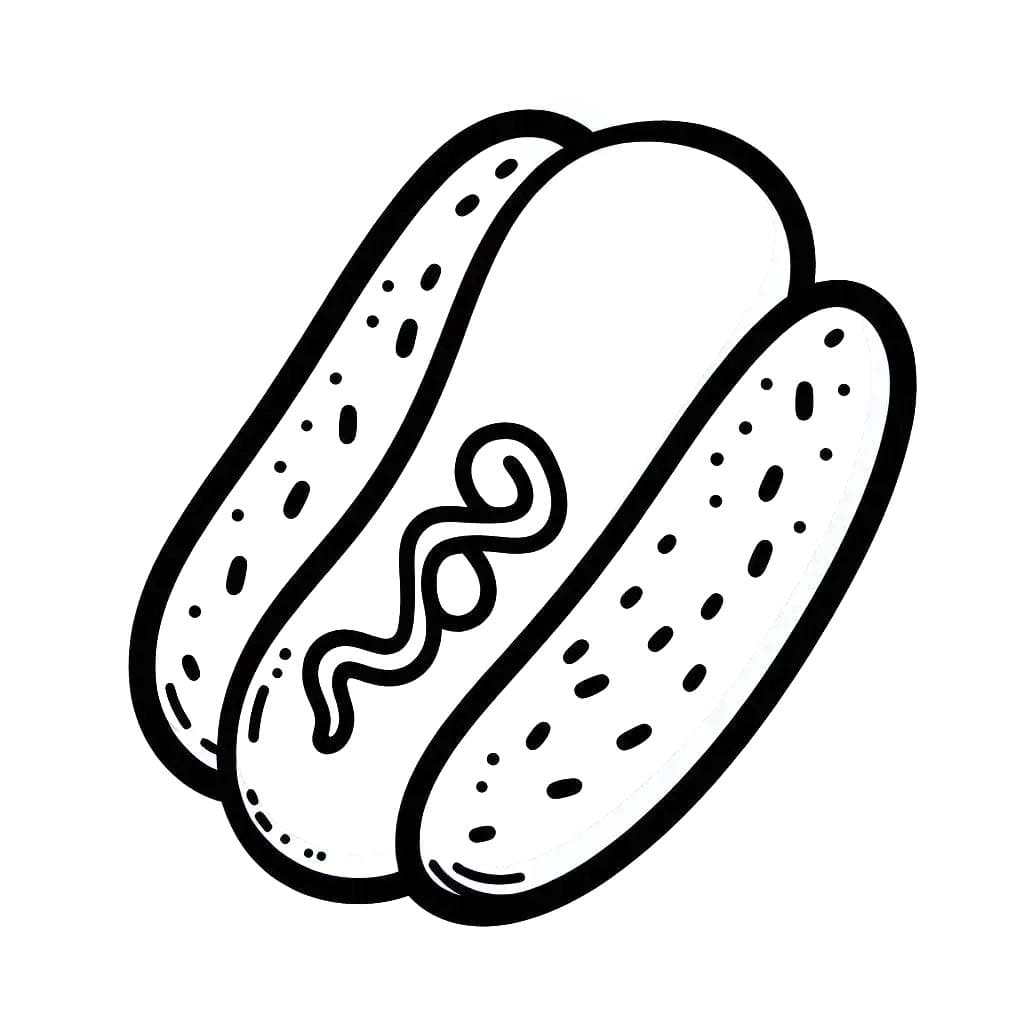 Desenhos de Cachorro-quente grátis para crianças para colorir