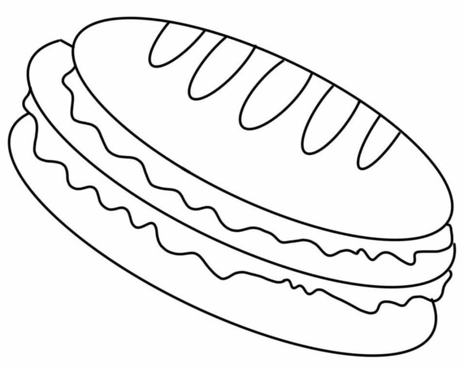Desenhos de Cachorro-quente impressão gratuita para colorir