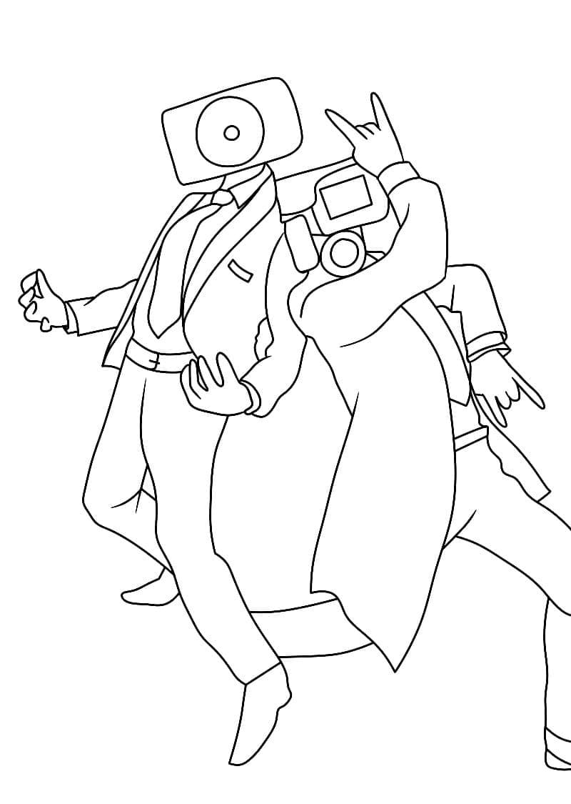 Desenhos de Cameraman básico em crianças para colorir