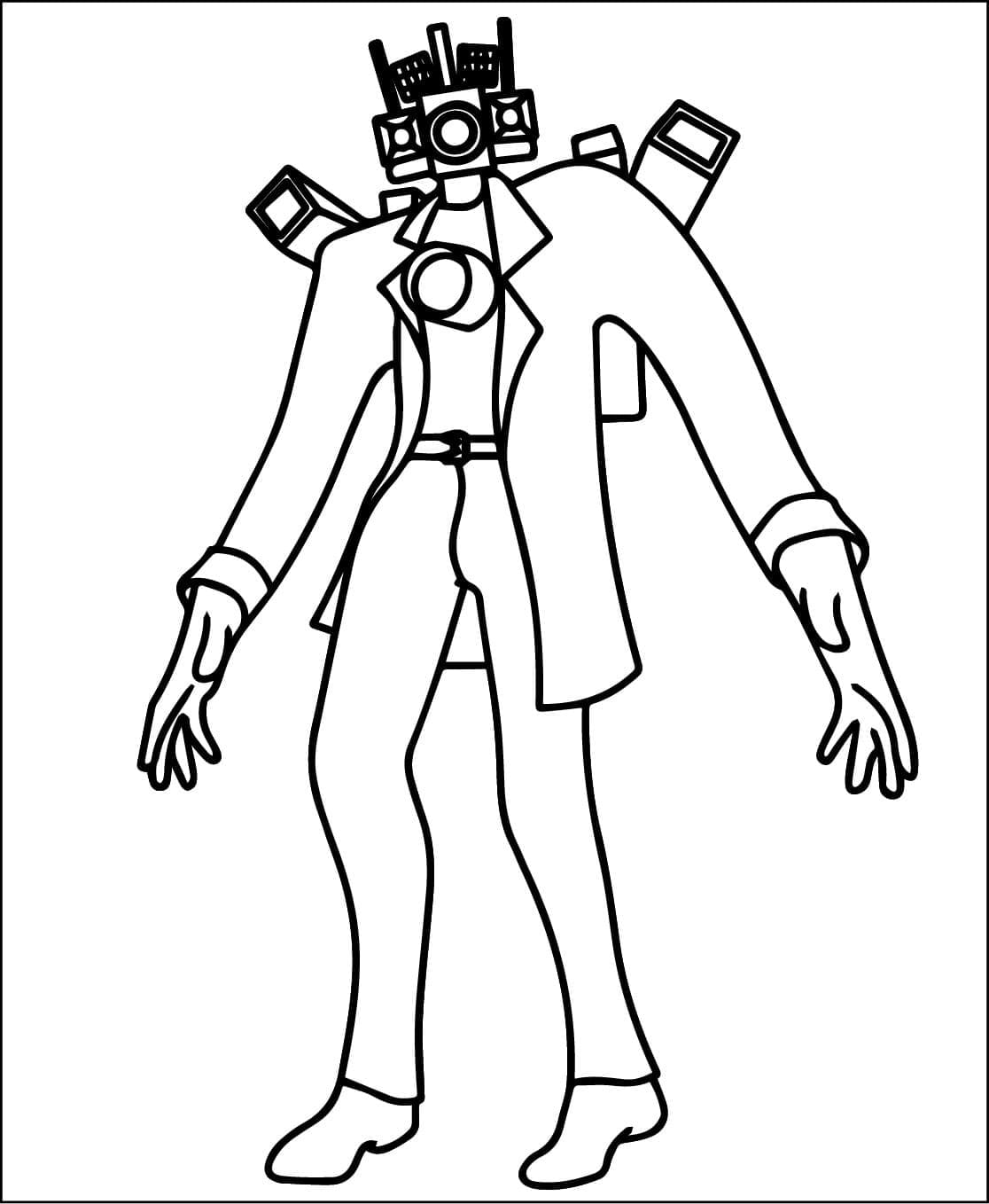 Desenhos de Cameraman básico para colorir