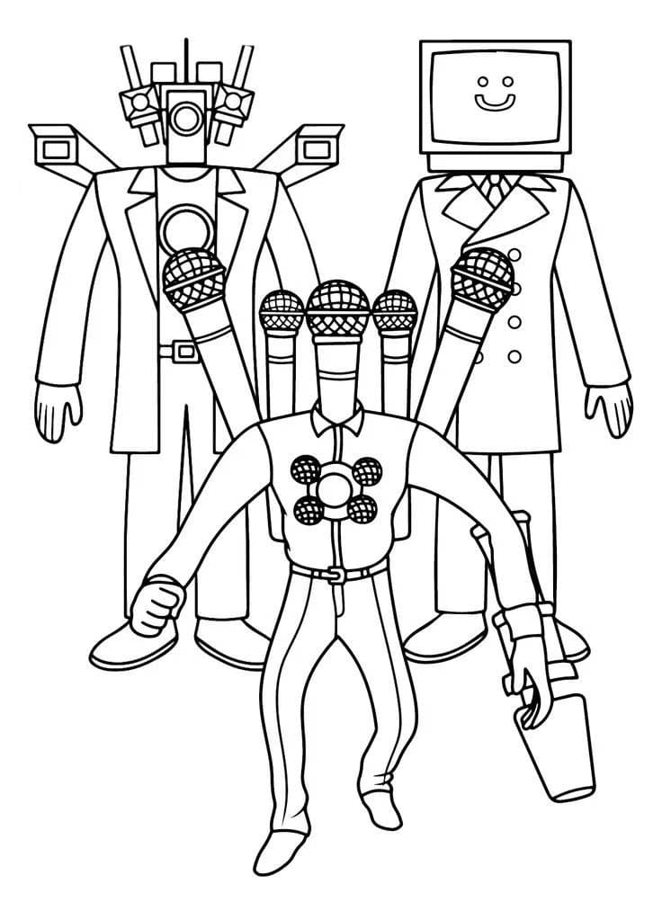 Desenhos de Cameraman bem fácil para colorir
