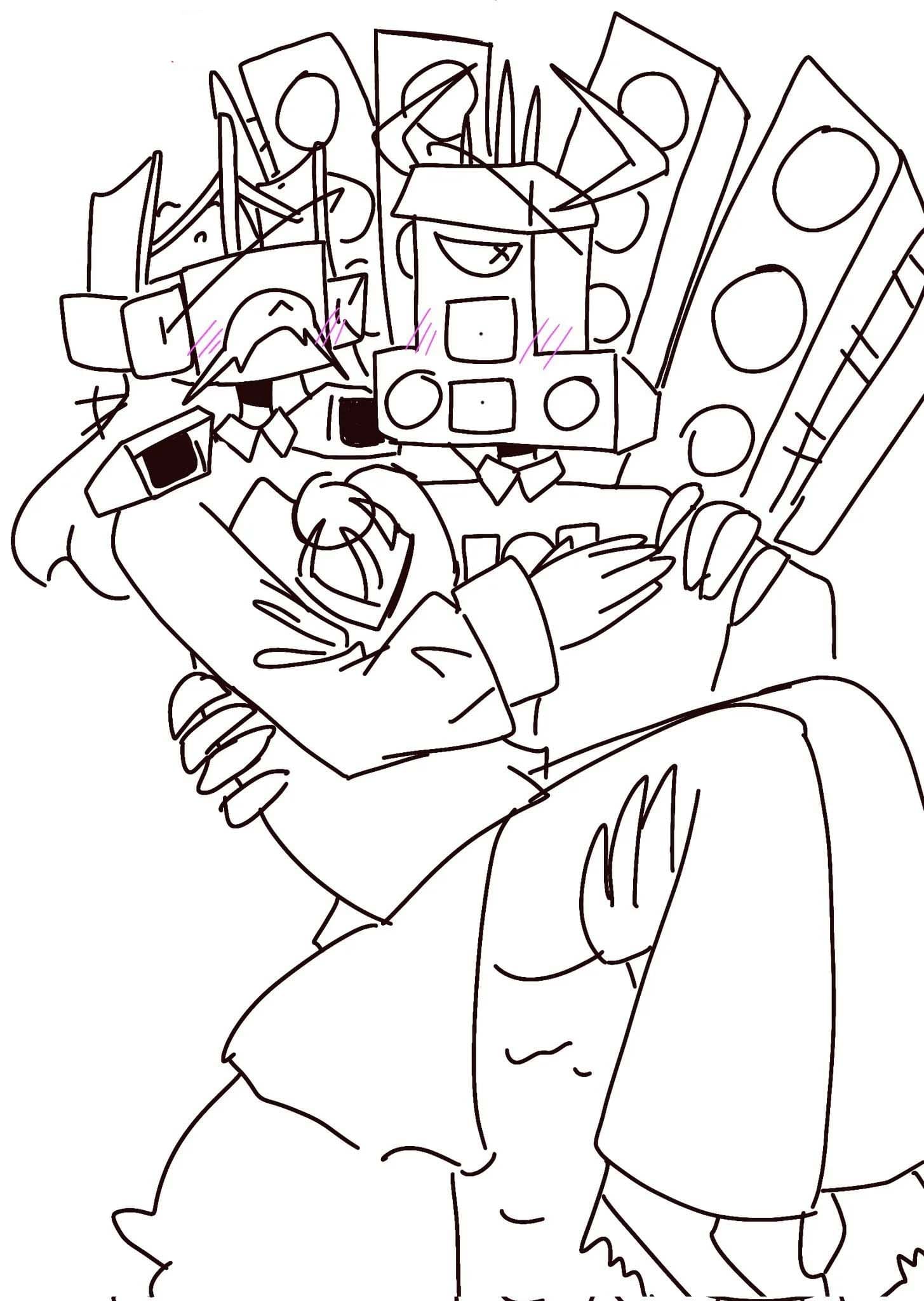 Desenhos de Cameraman bem simples para colorir
