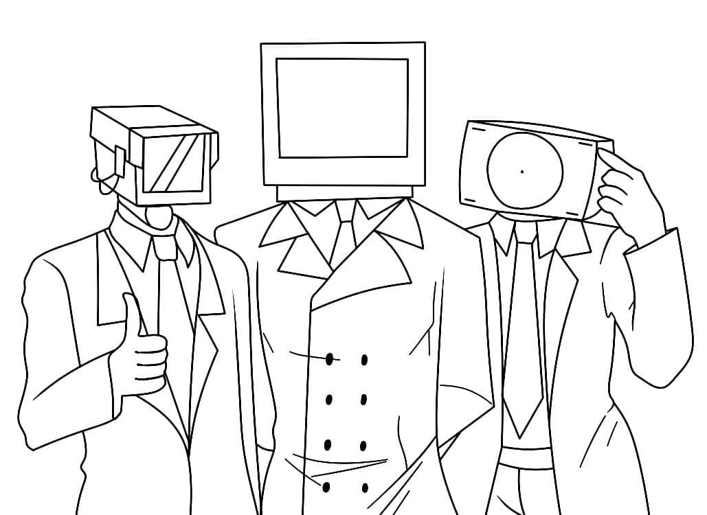 Desenhos de Cameraman fácil em crianças para colorir