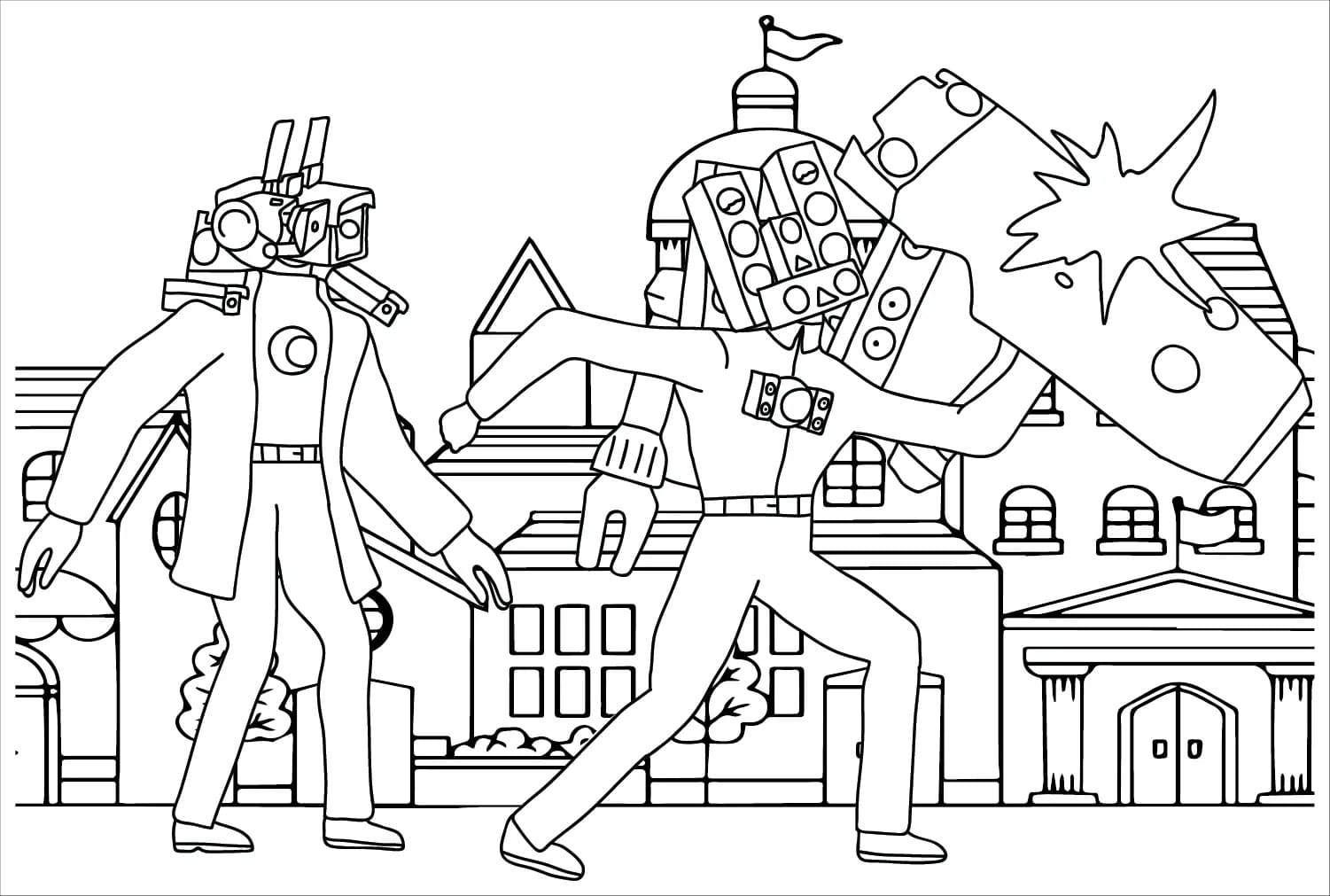 Desenhos de Cameraman para crianças para colorir