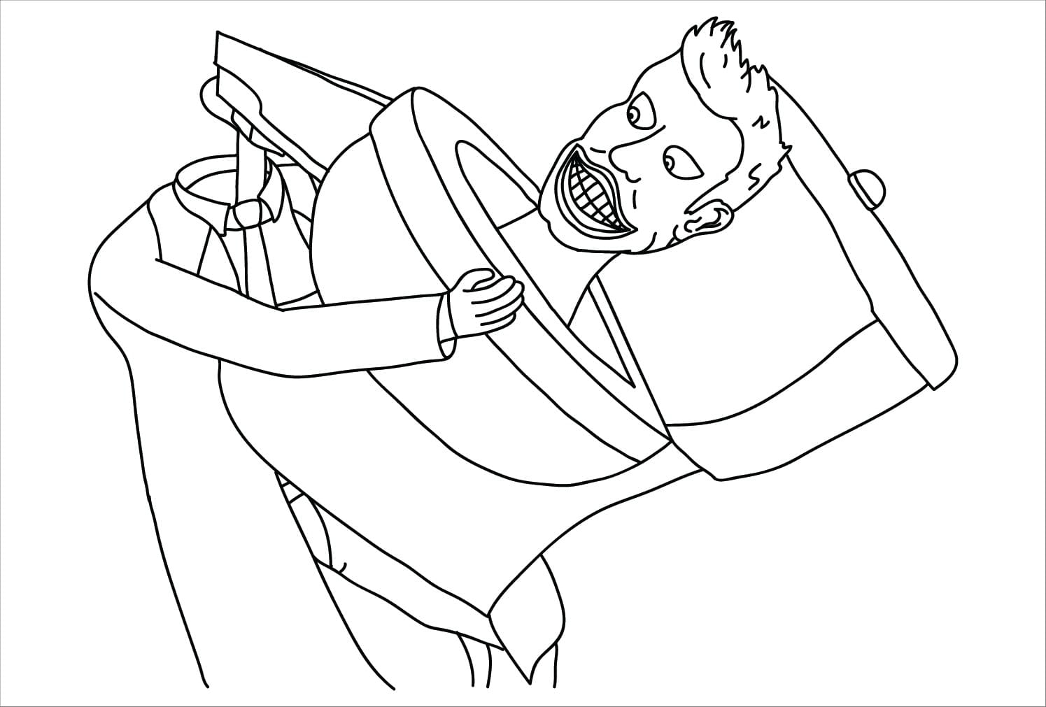 Desenhos de Cameraman simples em crianças para colorir