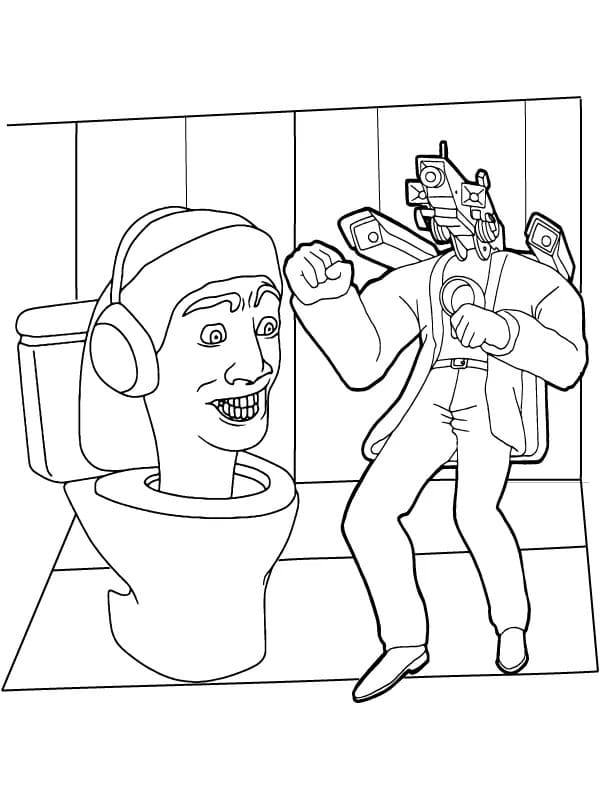 Desenhos de Cameraman simples para colorir