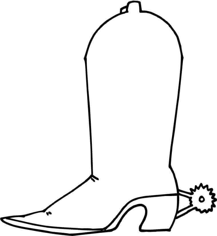 Desenhos de Desenhar Bota de Cowboy impressão gratuita para colorir