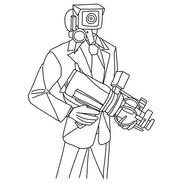 Desenhos de Desenhar Cameraman fácil para colorir