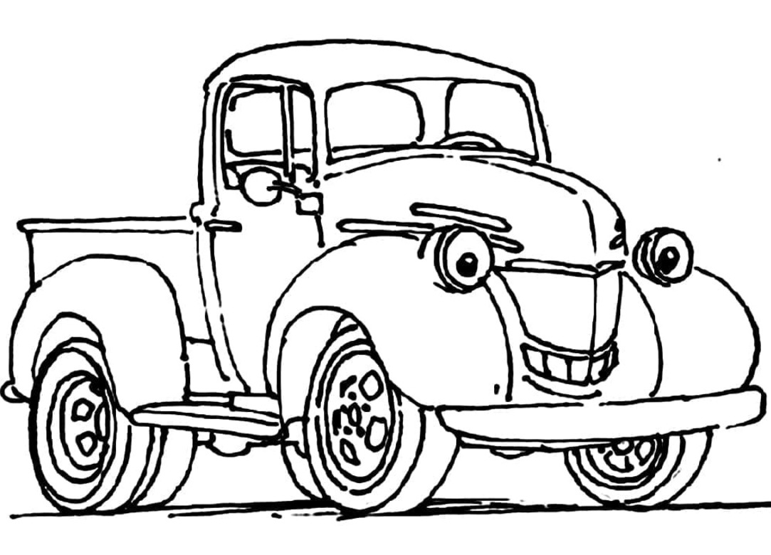Desenhar Caminhonete gratuita para colorir