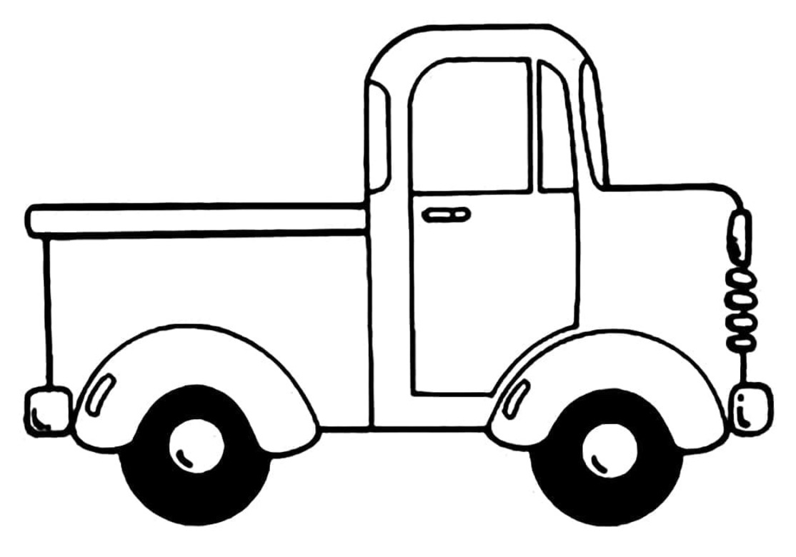 Desenhar Caminhonete muito básico para colorir