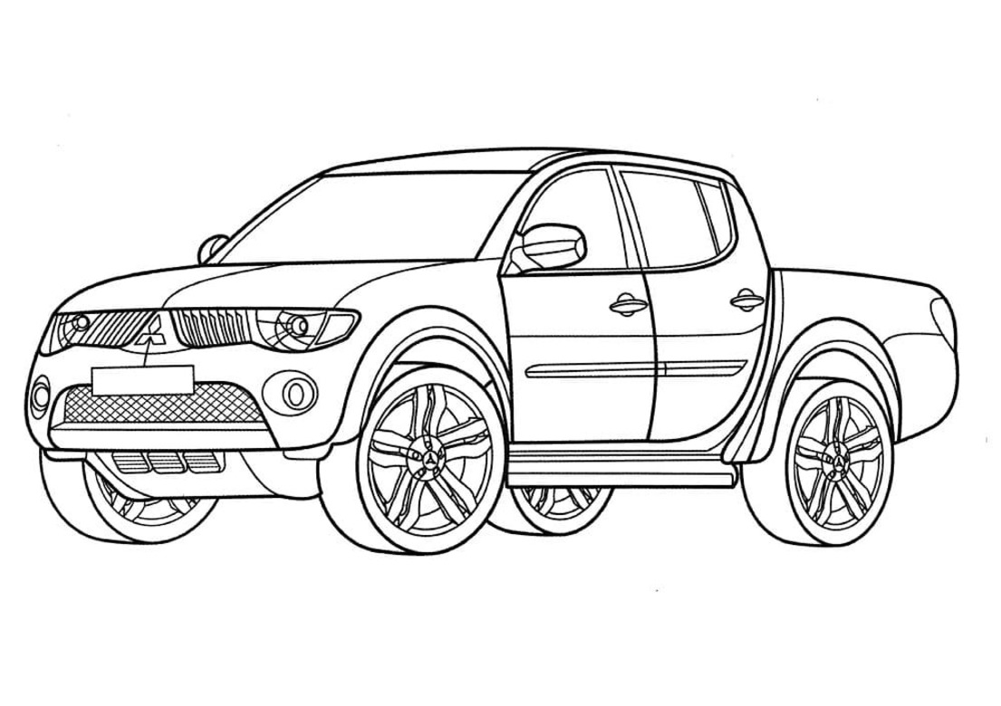 Desenhar Caminhonete muito simples para colorir