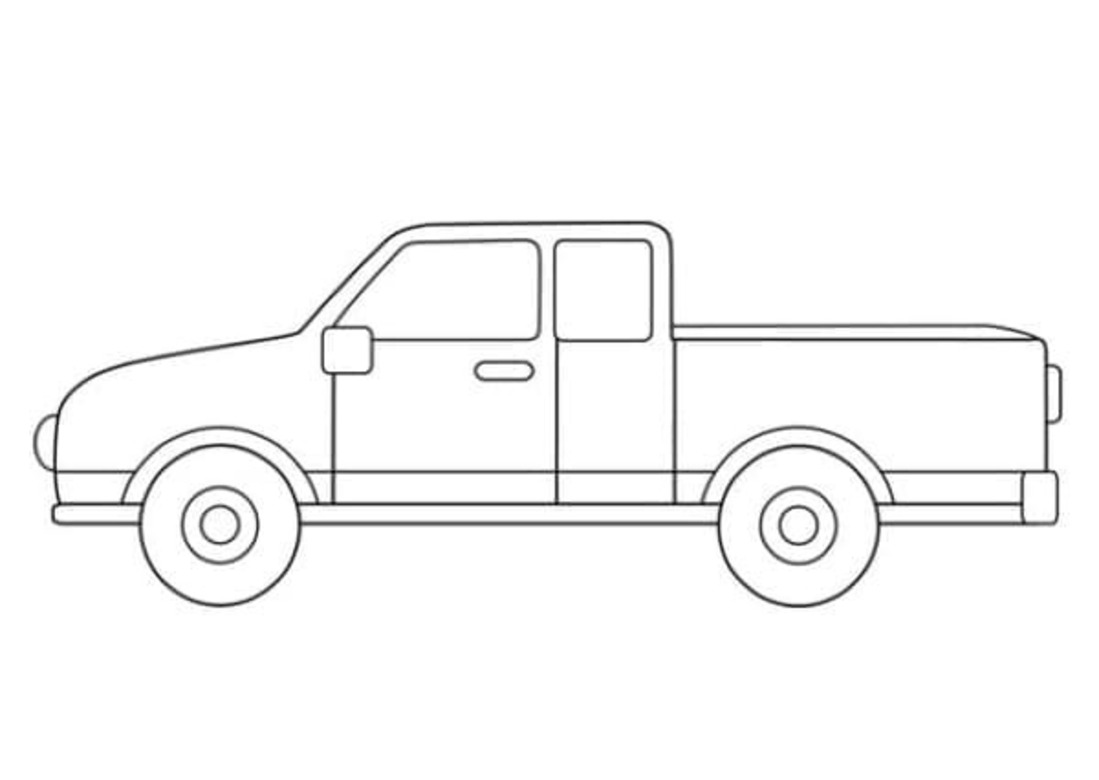 Desenhar Caminhonete para crianças para colorir